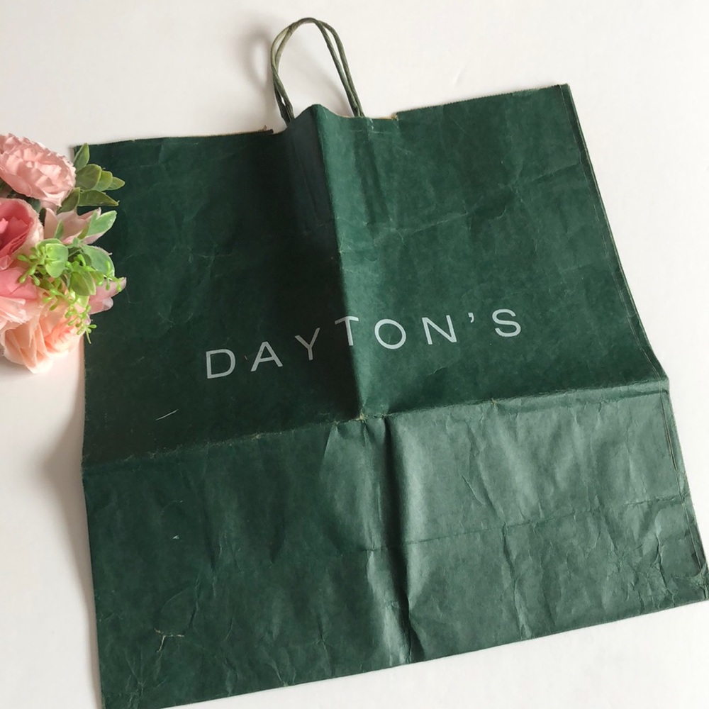 Daytons Bag Vintage Daytons Green Paper Shopping bag Final Daytons carrier